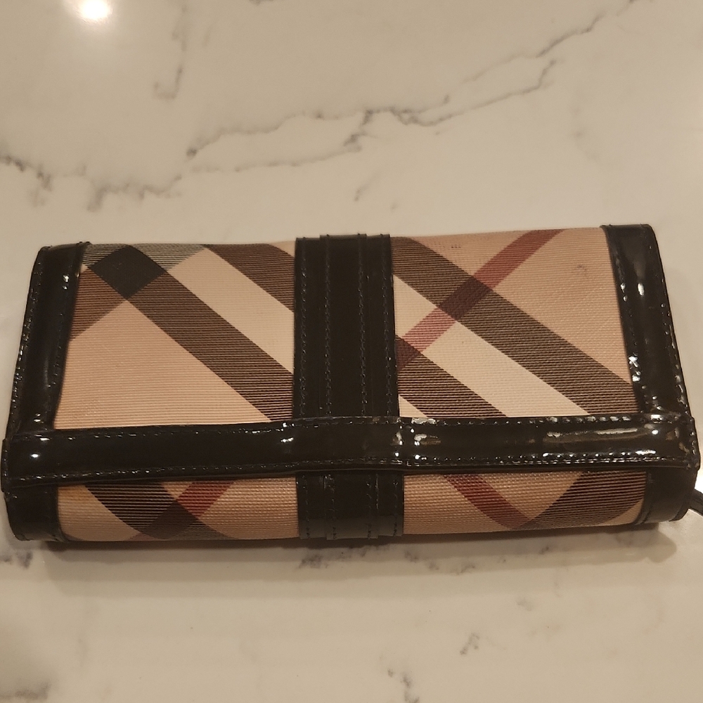 Burberry Wallet with Black Accent Trim